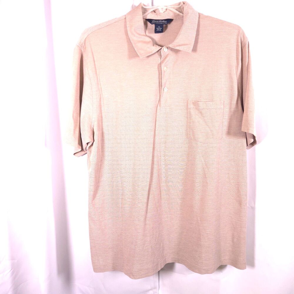 Brooks Brothers Beige‎ Mercerized Cotton Polo Shirt Men's XXL